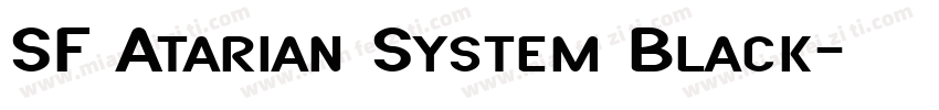 SF Atarian System Black字体转换